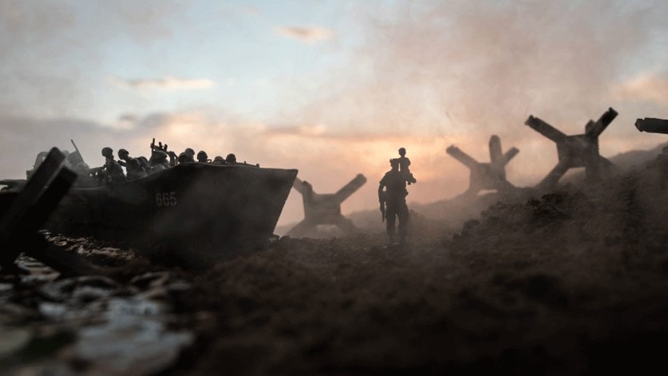 the beaches at normandy on D-day
