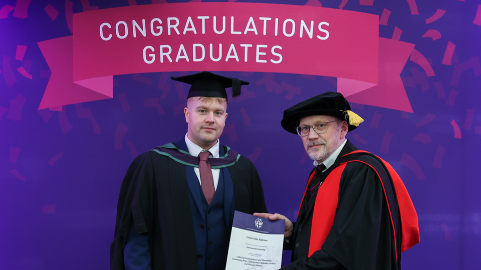 Lewis Alderton with Dr Richard Hodgkins