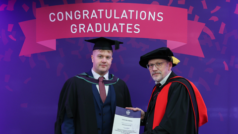 Lewis Alderton with Dr Richard Hodgkins