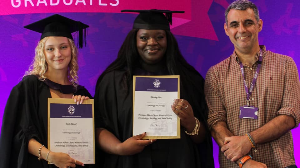 Beth Allcock and Blessing Ozo with Dr Fran Azpitarte