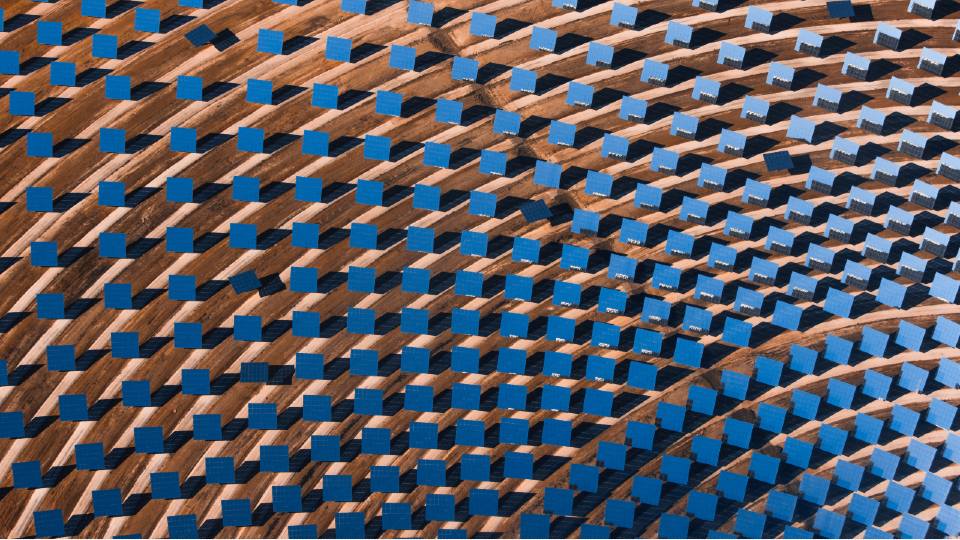 A field of solar panels 