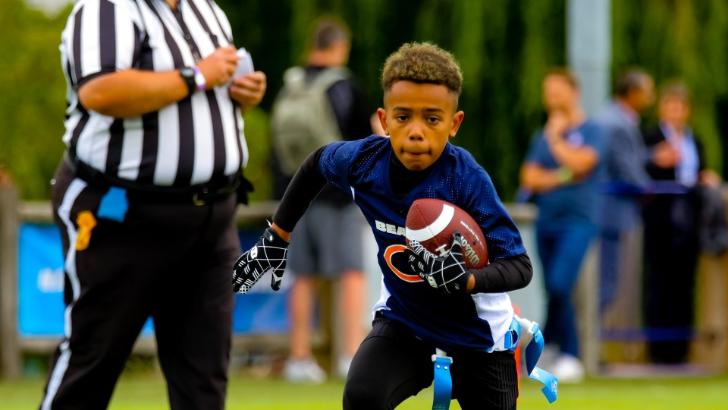 action from the NFL flag champs