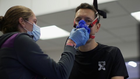 Sam Heward in training