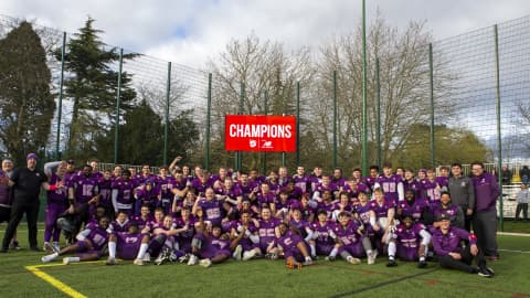 Loughborough's American football side celebrate BUCS success