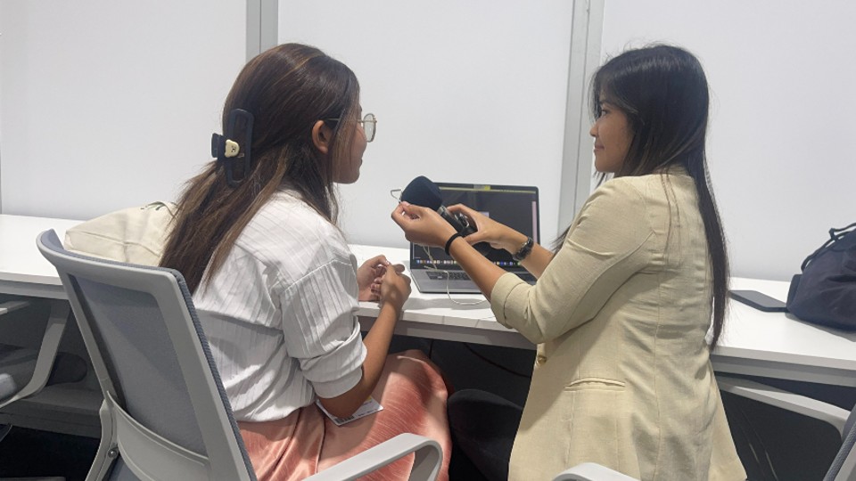 Chantarapeach Ut being interviewed at COY18