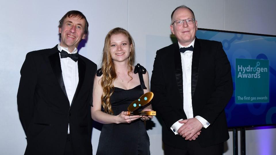 The team with their hydrogen award