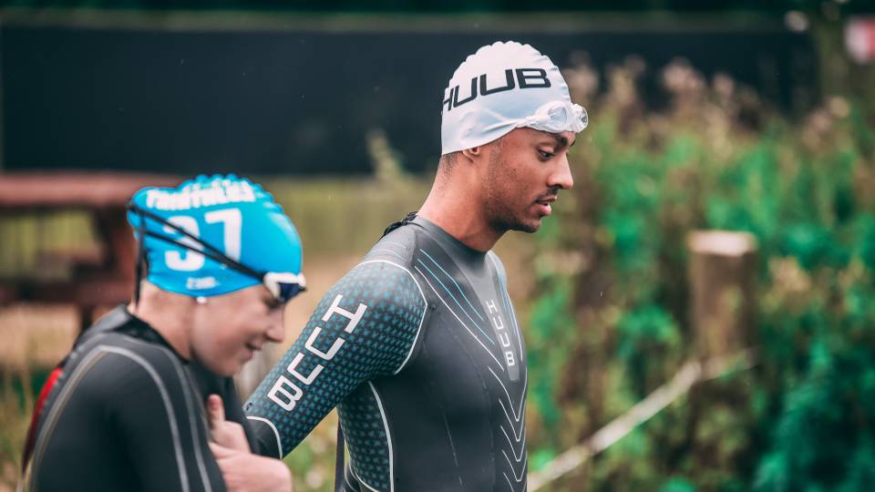 a close up of triathlete Ben Dijkstra