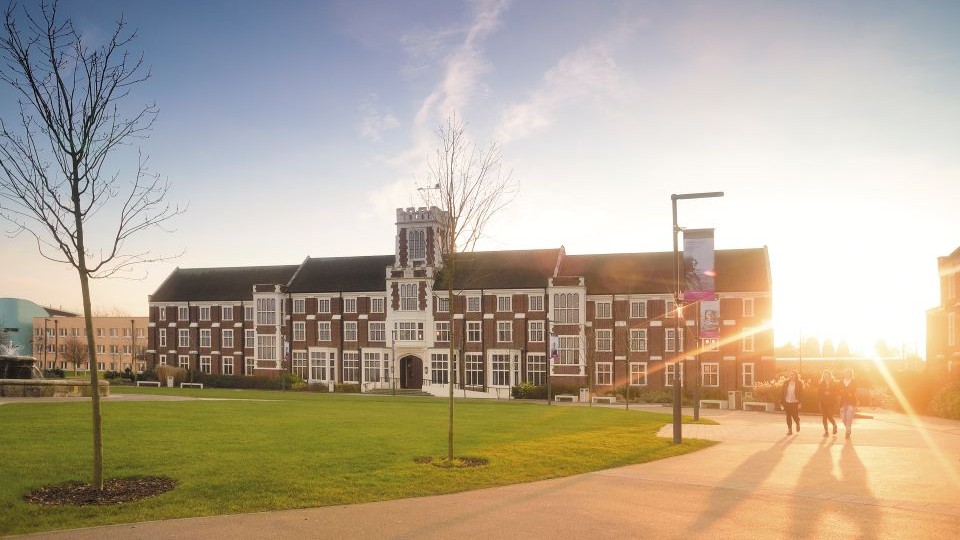 Hazelrigg Building on the University campus.