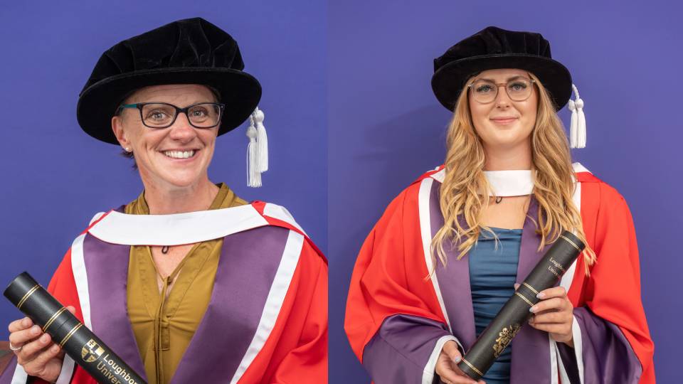 emma wiggs and jessica-jane applegate in grad gowns