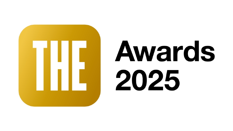 Times Higher Education Awards 2025 logo on a white background.
