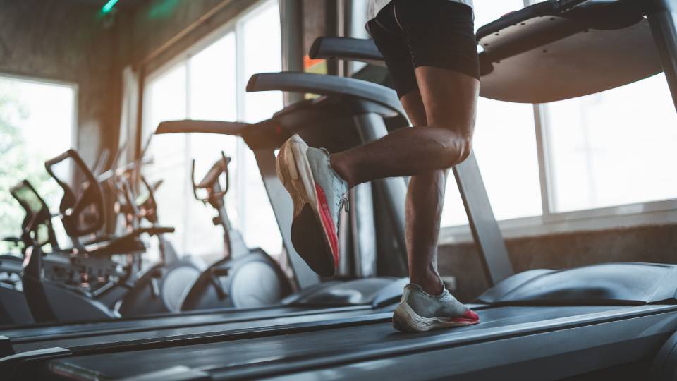 a person on a treadmill
