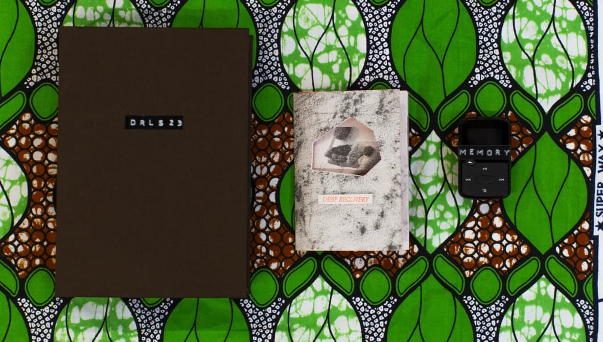 Student artwork for Deep Recovery on a green window